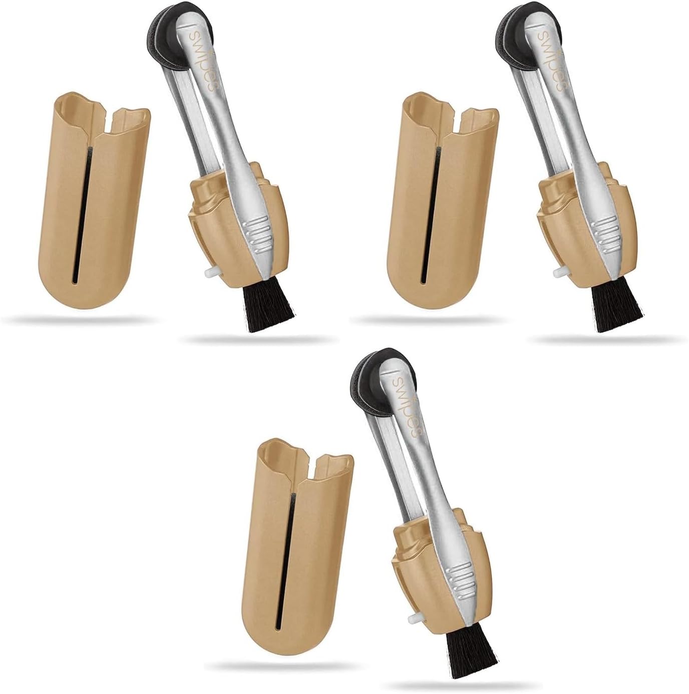 Calabria Swipes Mini Eyeglass Cleaner Microfiber Glasses Lens Cleaner Gold 3 Pack Sunglass Glasses Cleaner Tool Accessories