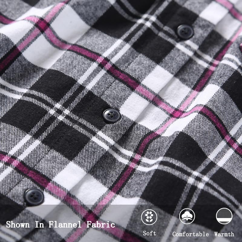 Image of Match Women's Long Sleeve Plaid Flannel Shirt #2021