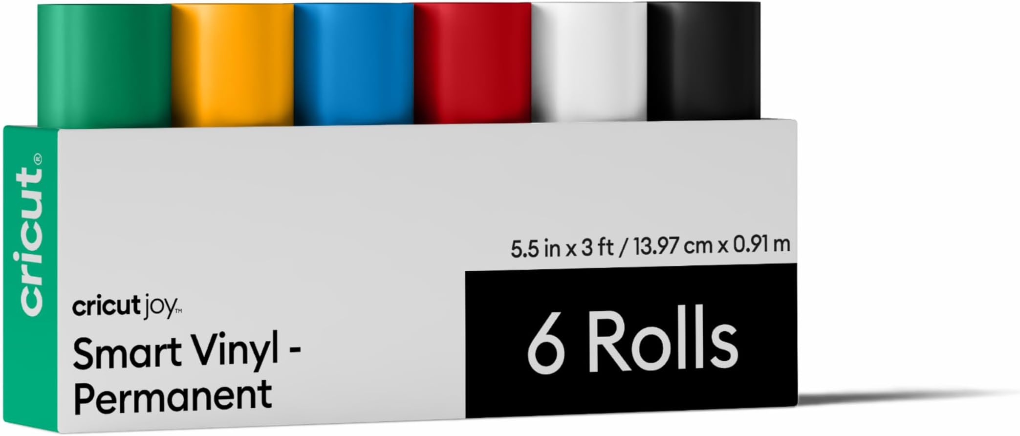Smart Permanent Vinyl, Sampler Pack (5.5in x 3ft, 6 Sheets)