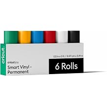 Cricut Smart Permanent Vinyl Joy-Machine Sampler Pack 5.5" x 3, 6 Sheets