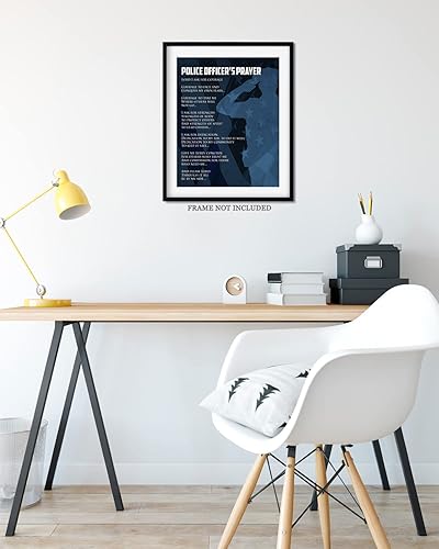 Miniatura 8 de Arte de pared de oración de policía, impresiones de aplicación de la ley, regalos de oficial de policía, graduación de la academia de policía,