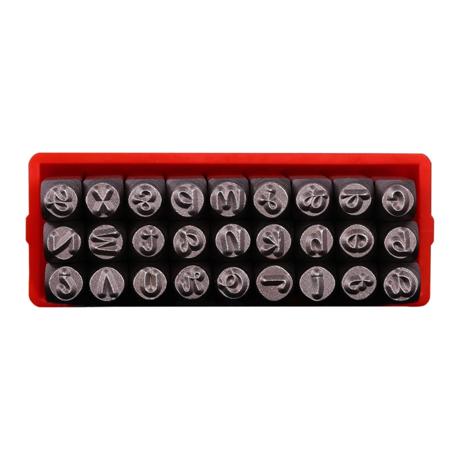 TRENDIVIBE Metal Stamp Set Pressing Die Steel Alphabet Stamp Set for DIY Jewelry Making Lowercase Letters-image-24