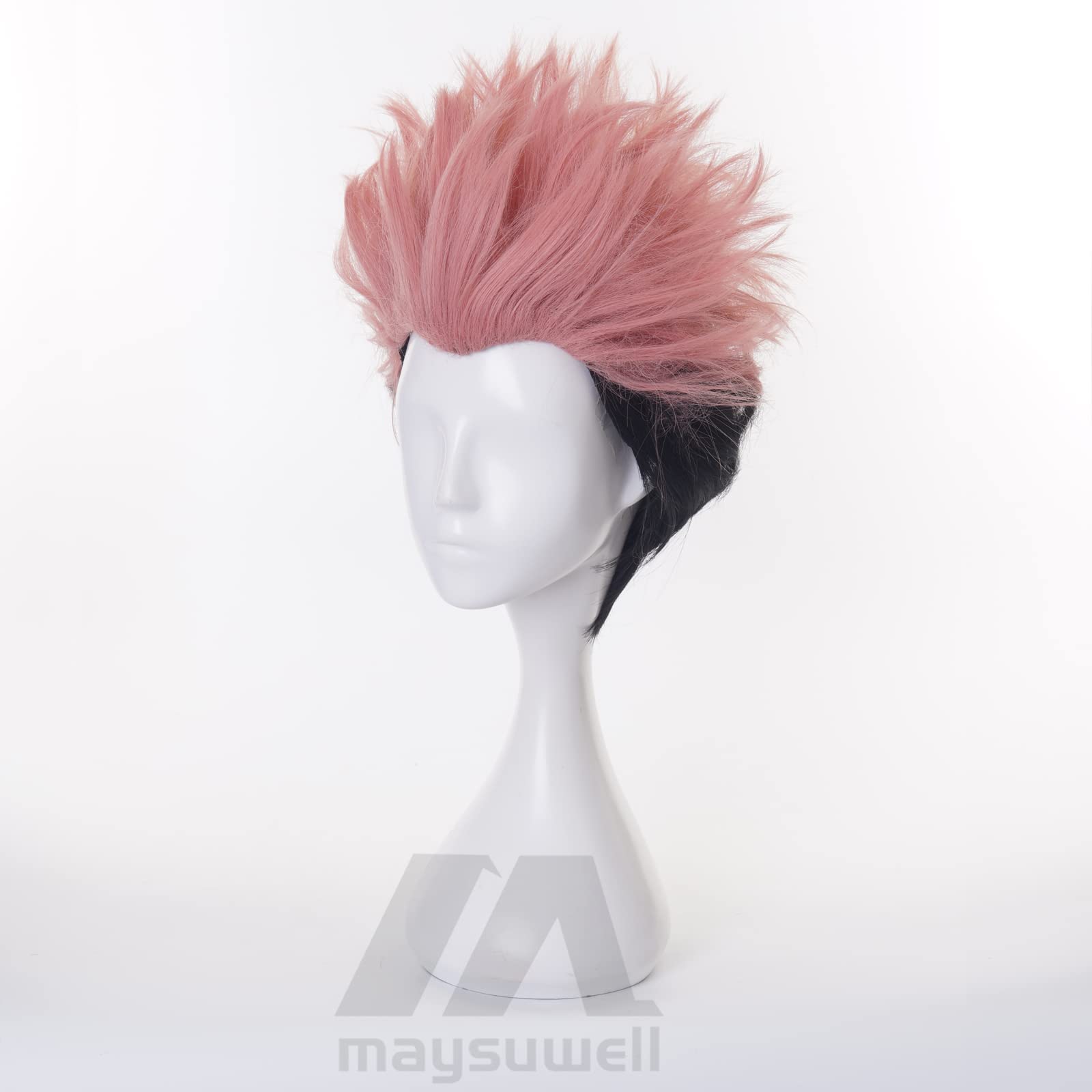 Orange Pink Mixed Black Short Cosplay Costume Hairs for Men Halloween Cos Anime Role Play Party Replacement Wig - Image 2