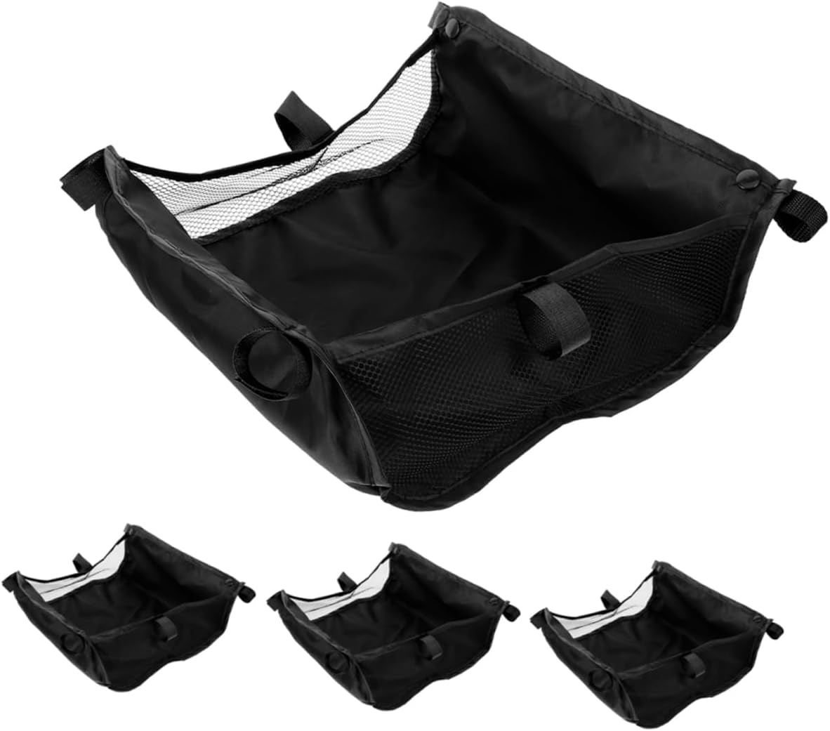 4pcs Baby Stroller Organizer Net Mesh Bags Multifunctional Storage Basket for Shopping Baby Essentials Hanging Cargo Case Compatible Most Strollers