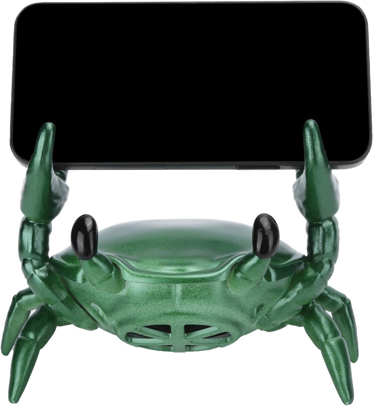 2 in 1 Phone Stand + Bluetooth Speaker, Crab Shape Bracket 360 Degree Surround Speaker for Convenient Life (Green)