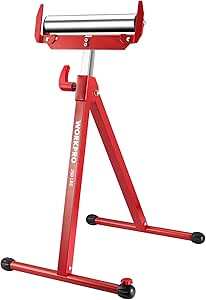 WORKPRO Folding Roller Stand, Adjustable Height, Heavy Duty 250 lb Capacity for Woodworking