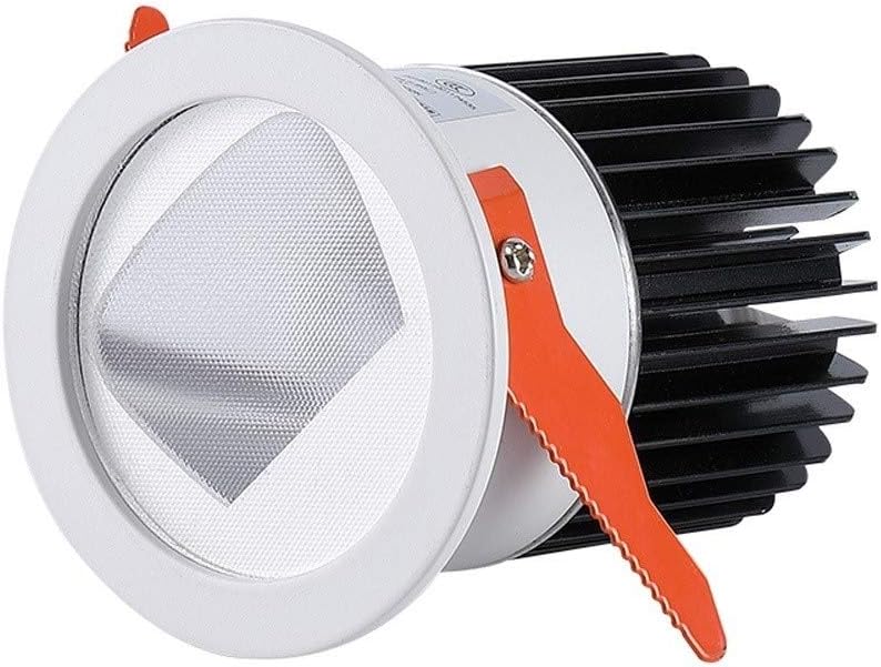 15W Round LED Recessed Spotlight Anti-Glare COB Recessed Ceiling Light 60 ° Beam Angle 85mm Mounting Aperture Recessed Downlight for Living Room Restaurant Clothing High Brightness (Color : 300