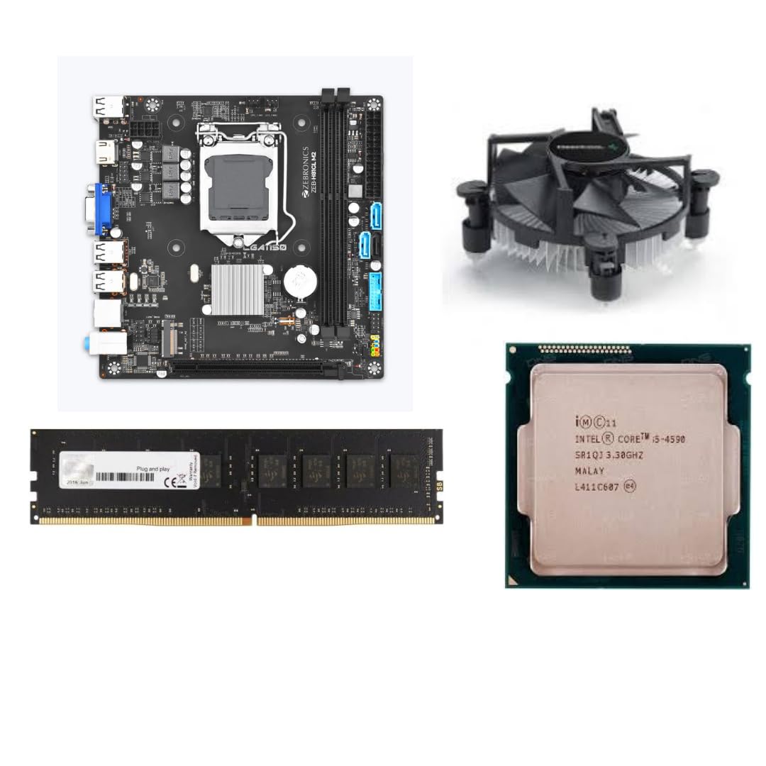 H81 Motherboard Assembling Kit with Processor i5 4570/4590/4570s Gen 2.20Ghz to 3.80Ghz+ 8GB DDR3 RAM + CPU Fan (1 Year Replacement Warranty) (B0D741LFWB) Amazon Price History, Amazon Price Tracker