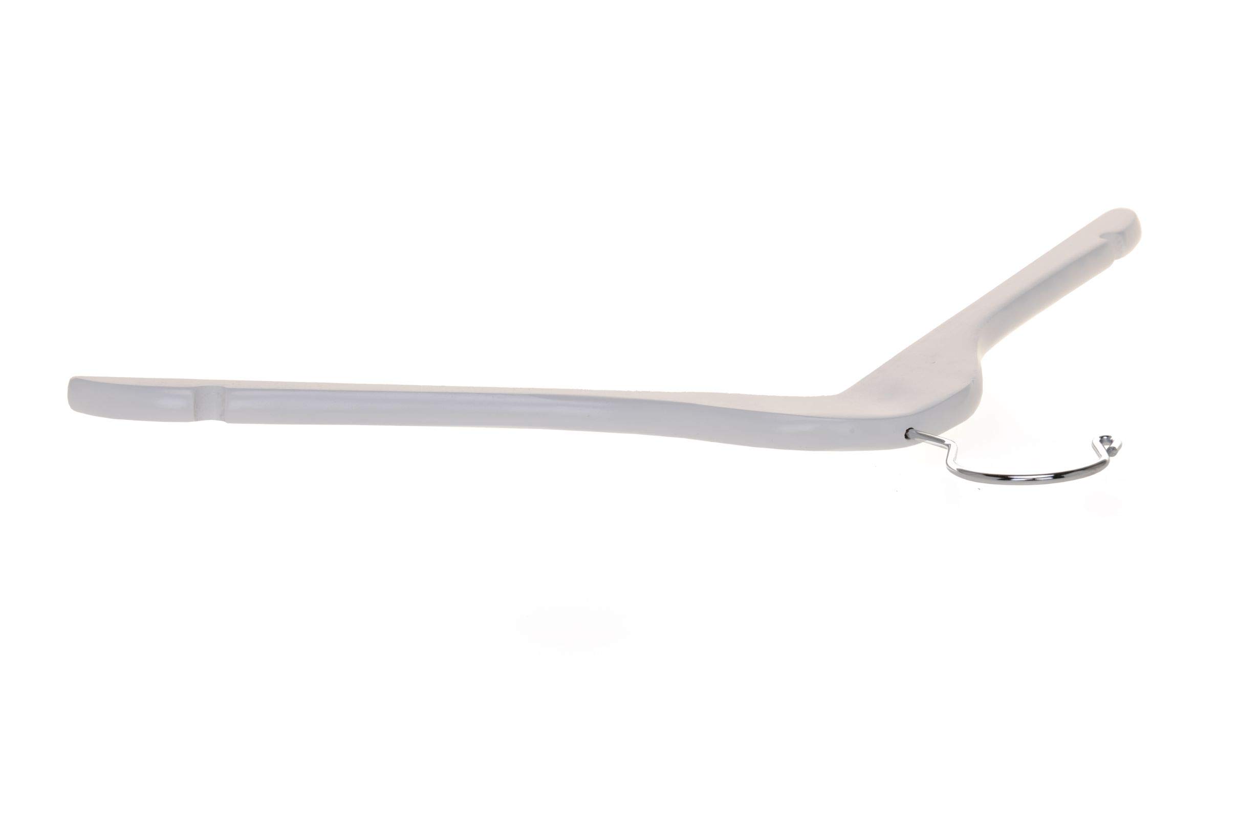 Quality Hangers Kleiderbügel aus Holz, halbgebogen, glatte Oberfläche, Massivholz, mit Drehhaken, perfekt für Jacken, Hosen, Kleiderbügel, Weiß, 20 Stück