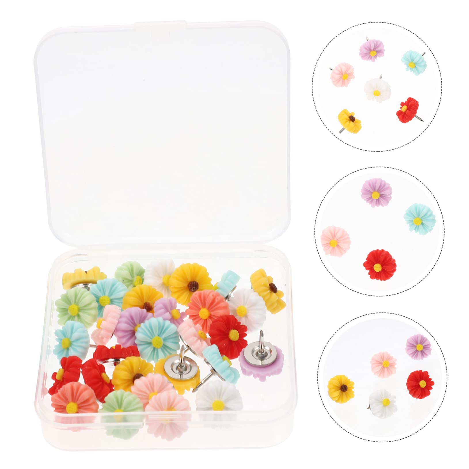Lurrose 4 Set Di Graziosi Puntine Da Disegno Delicate Per Bacheche Riutilizzabili Per Mappe 30 Pezzi*4