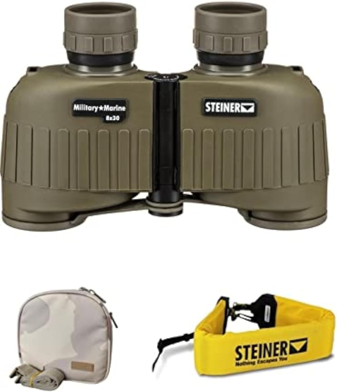 Steiner Binoculars8x30 Military Marine + Float Strap & Premium Camo Case