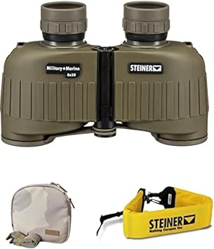 Steiner 8x30 Military Marine Binoculars + Float Strap & Premium Camo Case