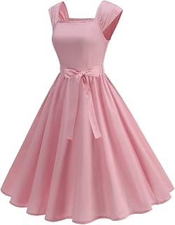 Vestidos Elegantes Mujer Vestido sin Mangas para Mujer con en la Cintura,Color Liso,de algodón,Estilo Retro,Elegante Vestido Playa Vestidos Mexicanos Bordados