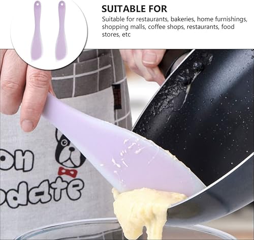 Miniatura 6 de Hemoton Espátula para hornear para el hogar, 2 unidades, espátulas para hornear crema, raspadores de silicona para tartas, espátula de silicona