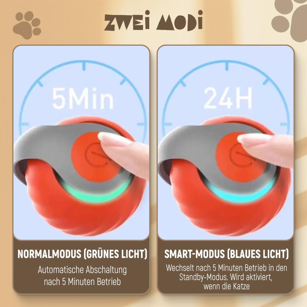 Catnat 2026 Nouveau Jouet Interactif pour Chat, avec Queue en Peluche Jouet pour Chats, Speedy Tail Chat Jouets pour Chien Balle Interactive Chat Chien (Bleu * 1)