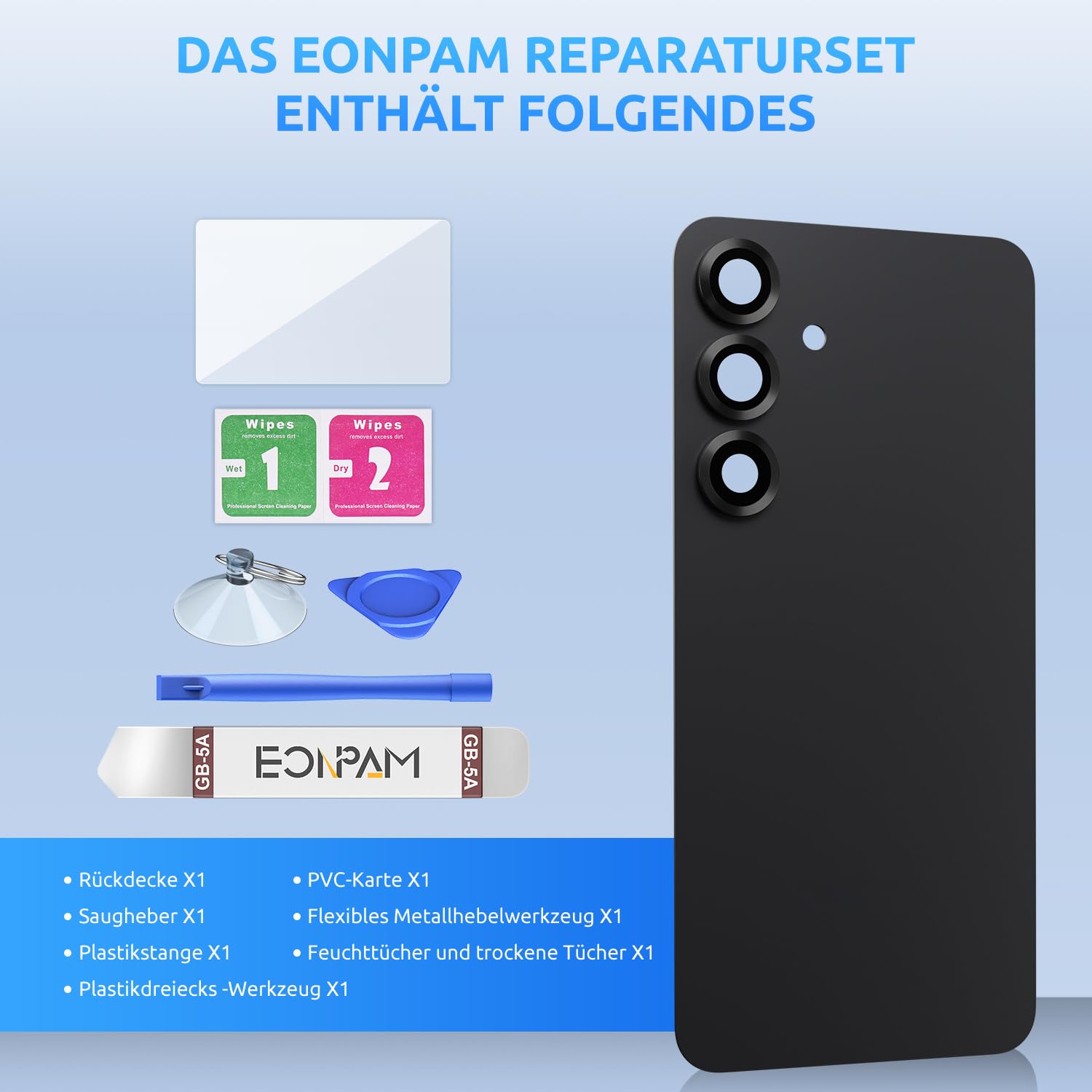 Akkudeckel für Samsung Galaxy S25 S931 Dunkelblau