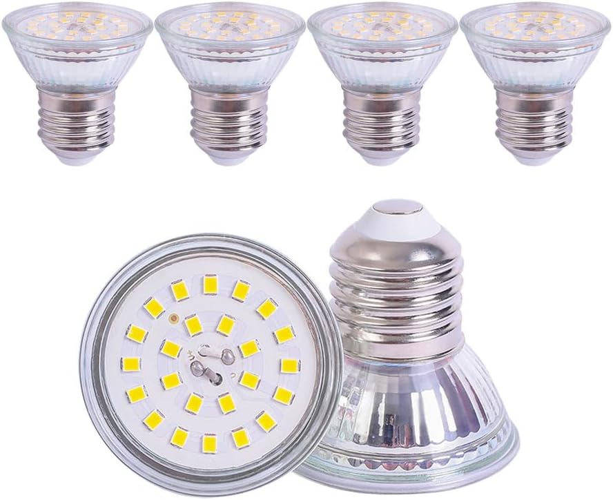 PAR16 E27 5W 120V Dimmable 2700K Soft White Spotlight Bulb 120 Degree Beam Angle Equivalent to 50W Halogen Bulb for Tracking Fixture Home Lighting (Warm White 2700K)