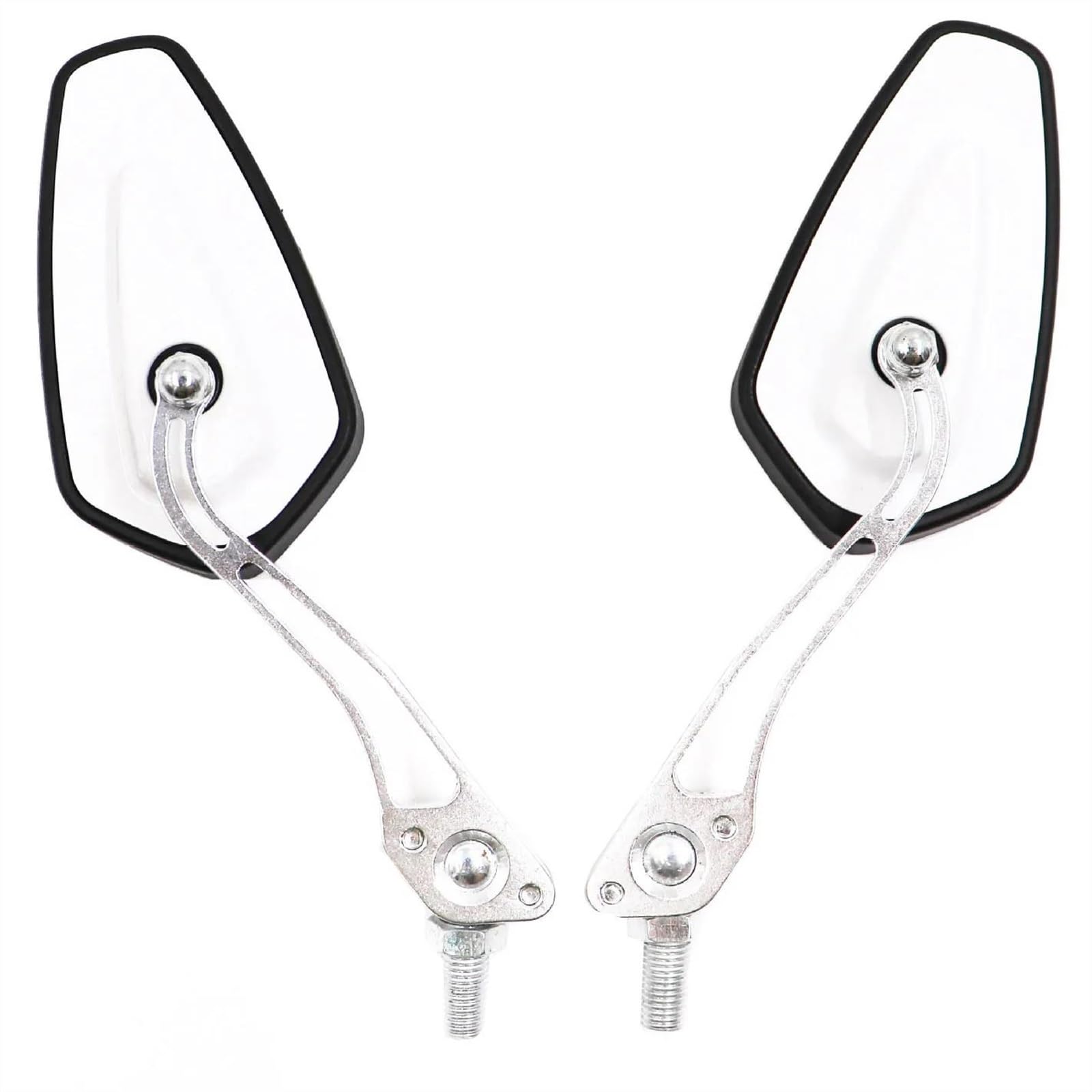 Accessorio esterno 1 Paio Di Specchietti Retrovisori Per Moto Pezzi Ricambio Per Laterali Accessori Per 8mm 10mm Per Suzuki(Argento)