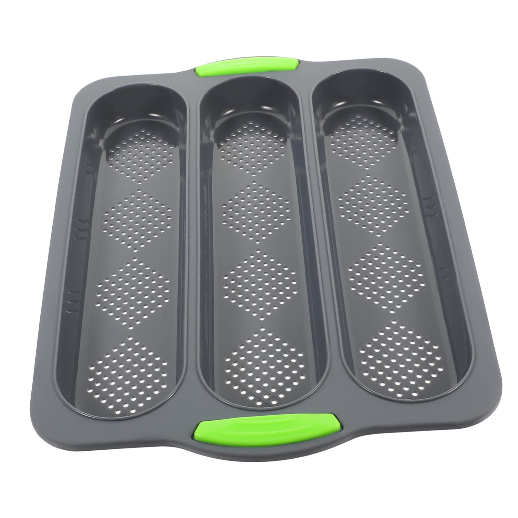 OKUMEYR Silicone No-stick Baking for Home Kitchen Slot Bread Pan Color for French Bread and Loaves Easy to Clean and - Baking Tool