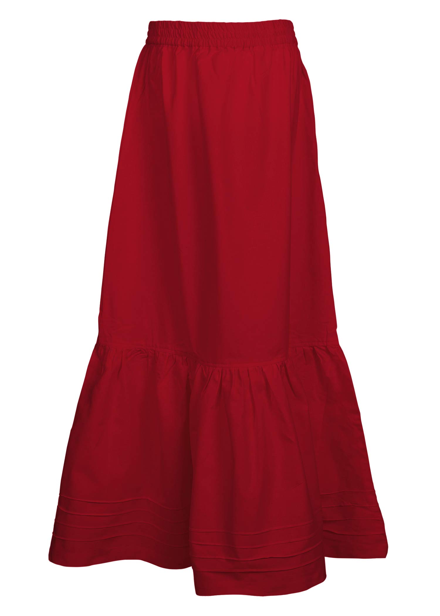 Battle-Merchant Medieval Skirt Underskirt Long Cotton Women's LARP Viking Clothing Carnival Fancy Dress Medieval, red, S-M