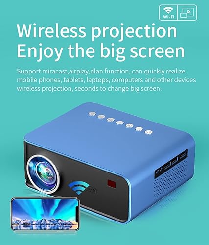Miniatura 7 de Mini proyector T4 de 3600 lúmenes, compatible con proyector LED completo de 1080P, pantalla grande, portátil, cine en casa, proyector de video