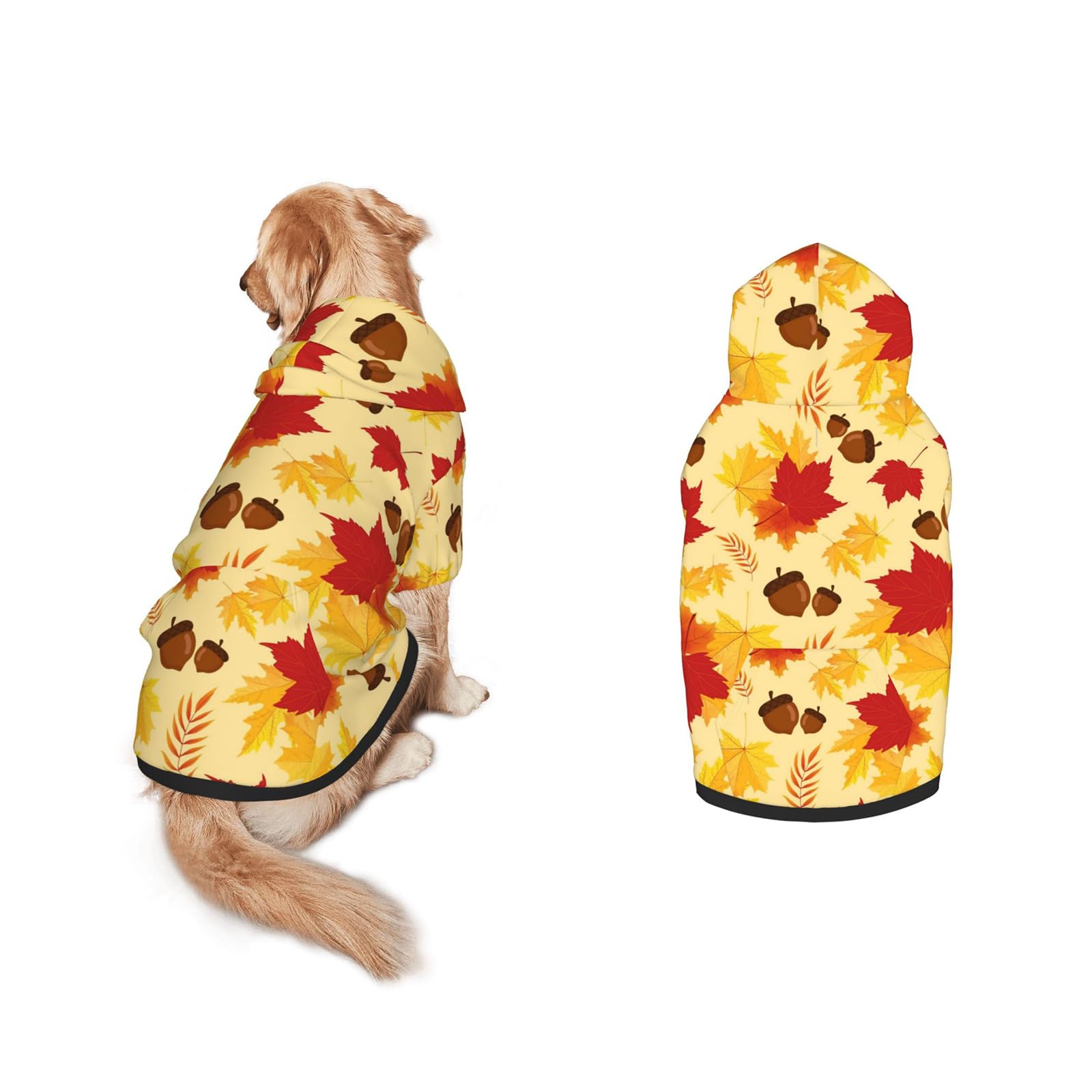 Autumn Harvest Dog Hoodie - Cozy Farmhouse Pet Sweatshirt with Pocket, Comfortable Pullover Outfit for Medium and Large Dogs