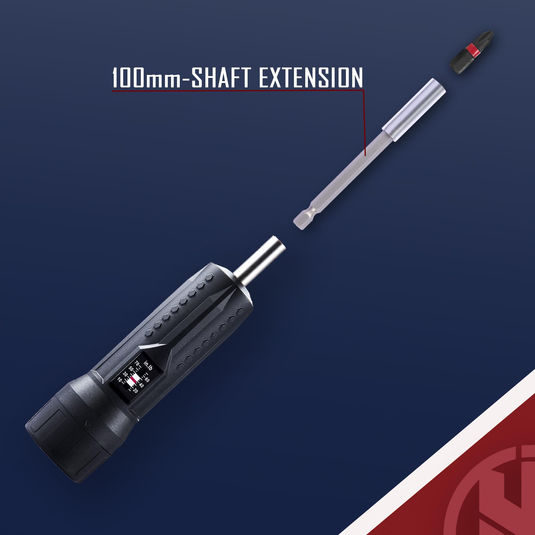 KNINE OUTDOORS Zestaw wkrętaków dynamometrycznych, 25-180 cm, z uchwytem w kształcie litery T, 40 bitów sześciokątnych, nasadką 1/4”, przedłużeniem wału, do narzędzi, naprawy i montażu roweru, czarny