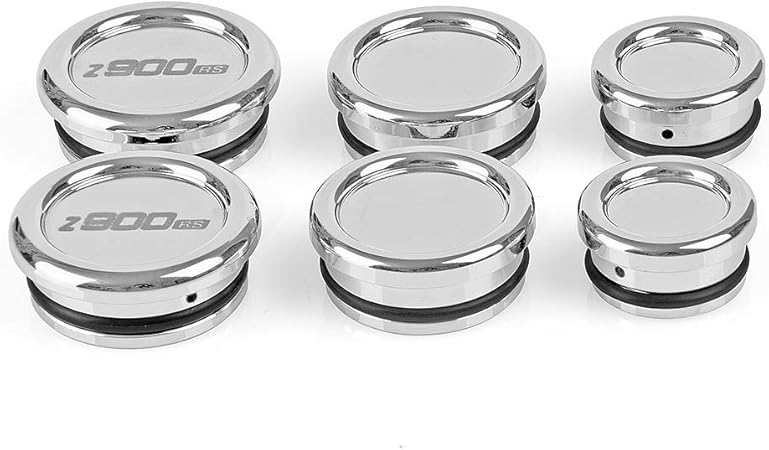 Amazon Togetoo オートバイアクセサリーアルミフレームキャップフレーム穴カバーキャップフレームスイングアーム穴カバーキャップスイングアームプラグキット Z900rs 2019 六個入り 銀色 フレームカバー 車 バイク