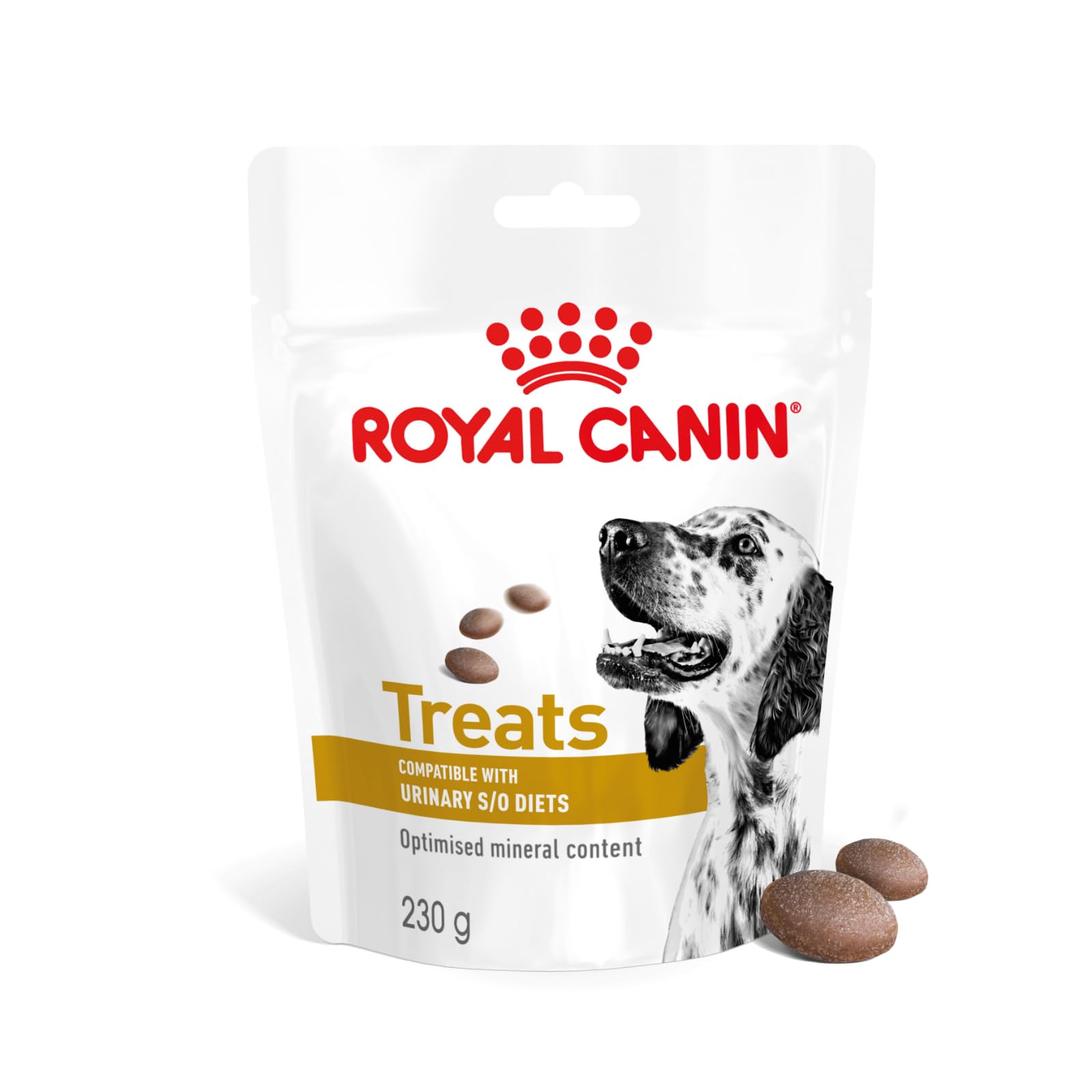Royal Canin Veterinary Urinary S/O Treats, 230 g, Snacks for Adults, Dogs Breeds, in Resealable Bag, Optimised Mineral Content