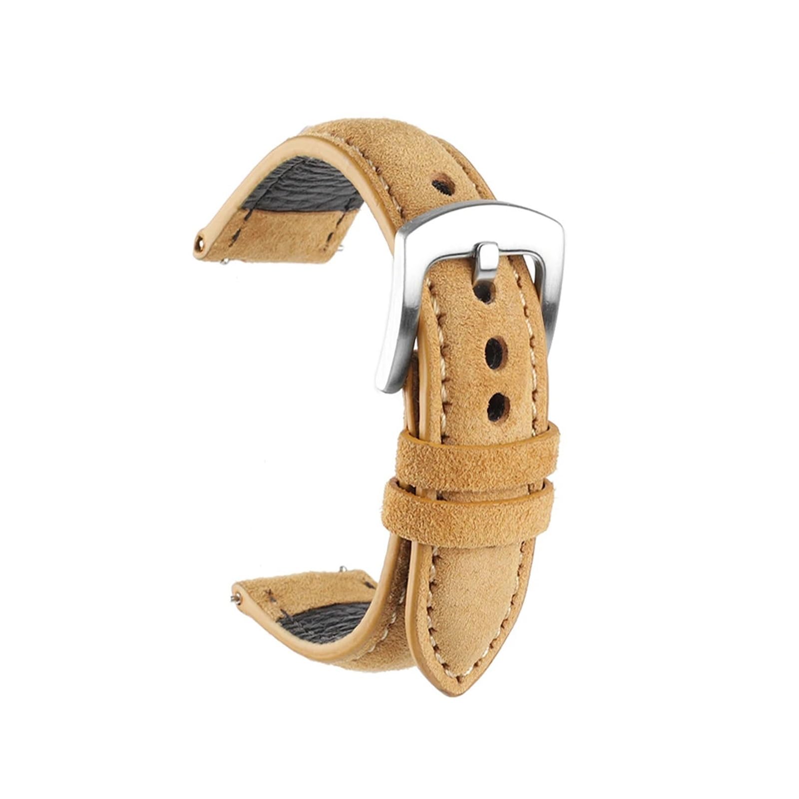 Cinturini, Cinturino for Orologio in Pelle Scamosciata Cinture for Cinturini(Tan,22mm)