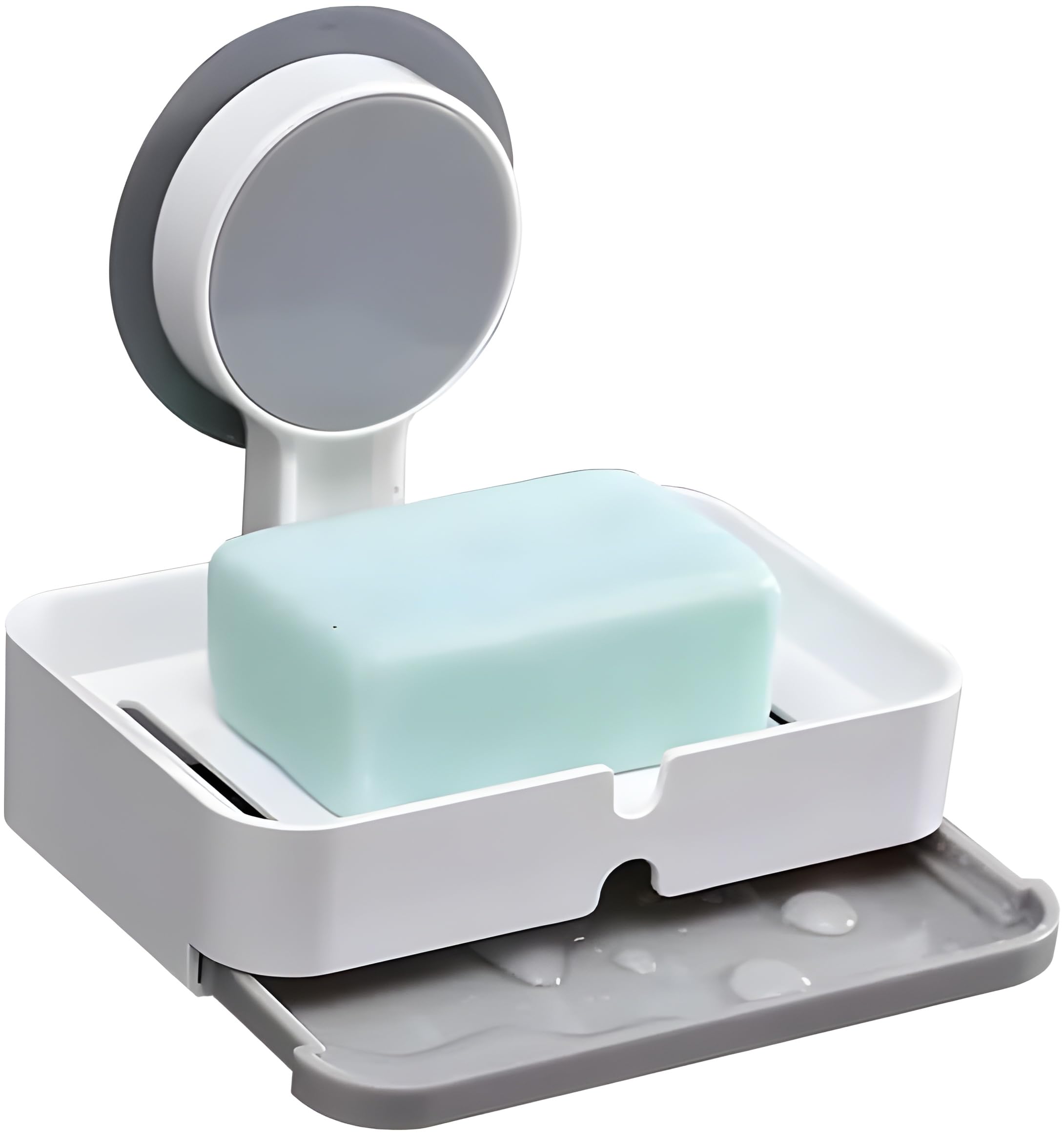 JIALTO Plastic Wall Mounted Soap Holder for Bathroom, Non-Drill Wall Mount Magic Sticker Self Adhesive Soap Stand for Bathroom with Removable Drain Tray NO.1348 Traceless Single Drawer Soap Box - 5 kg (B0CTWZS9L3) Amazon Price History, Amazon Price Tracker