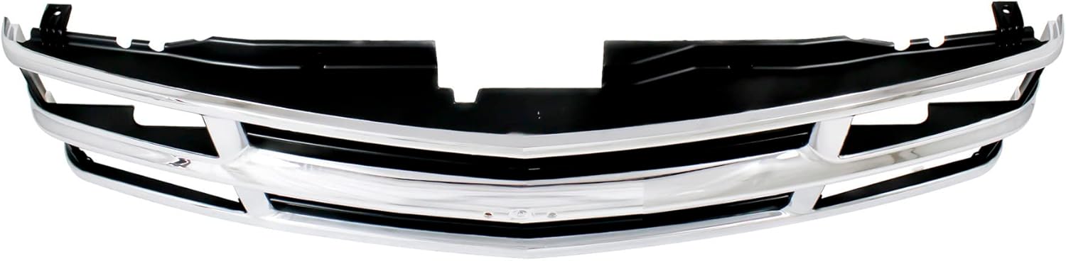 Garage-Pro Front Grille Assembly For 1994-1999 Chevrolet C1500, C1500 Suburban, Truck Grill Chrome Shell, Painted Black Insert, Plastic