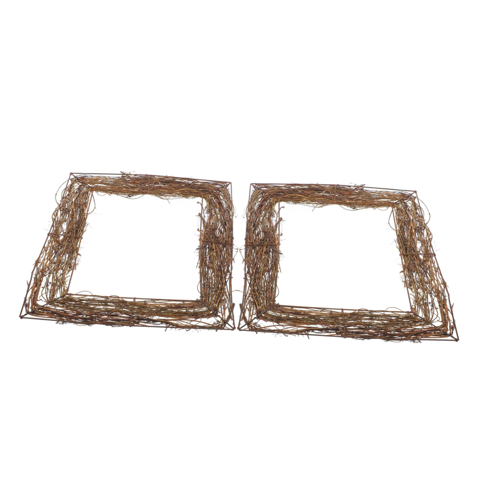 Couronne rotin naturel support 2 pièces pour vos décorations murales