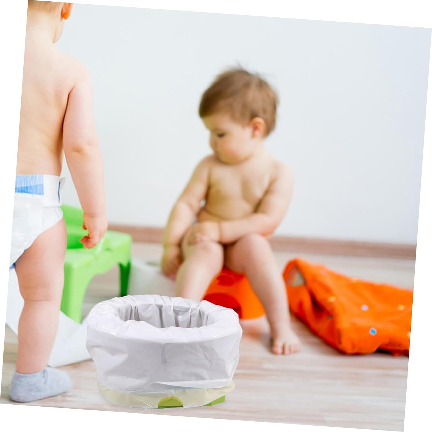 UPKOCH Portable Toddler Potty Seat Folding Travel Toilet for Boys and Girls with 10 Replacement Bags Non-Slip Design for Indoor and Outdoor Use