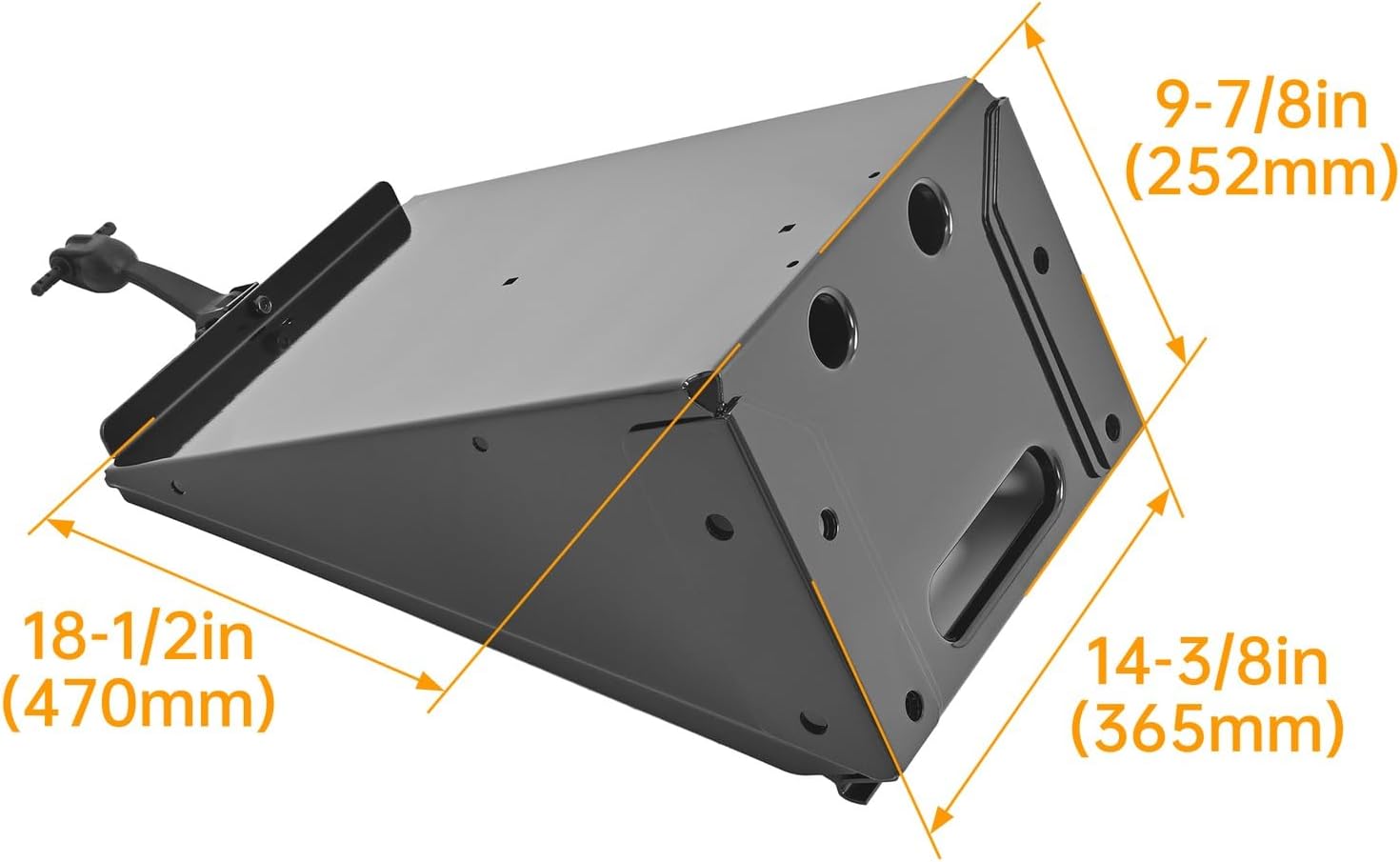 Suitable for Durable Lower Battery Box Cover Assembly Compatible with 1973-1989 Mack R/Mack RD | Replacement for 25033257 | Powder Coated Steel Battery Tray