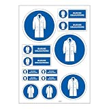 Planche A4 de stickers blouse obligatoire autocollant - B57