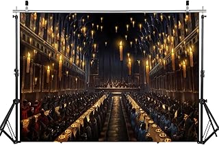 WOLADA 7x5FT Magic Castle School Backdrop Halloween Photo Backdrop Magic Backdrop Witch Wizard School Photography Backdrop Magic Party Backdrop Birthday Party Photo Backdrop Restaurant Backdrop 12584
