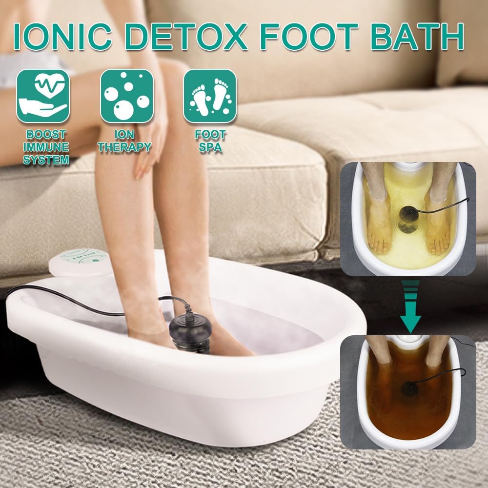 Ionic Foot Bath Detox Machine Ion Foot Detox Spa for Home Portable Detox Foot Spa System Ionic Feet for Chi Cleanser Home Use, Beauty Salon SPA Club with Liners, Slipper,Portable Handbag - Image 3
