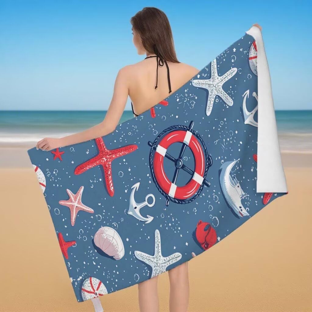 Telo Mare XXL 100x200cm/35x70cm, 2 Set Telo Mare Microfibra Grigio Asciugamano Palestra Uomo, Antisabbia, Leggero, Asciugatura Rapida, Teli da Spiaggia Grandi Accessori per Camping Natation Yoga F-78