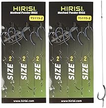 Pack of 12 Carp Fishing Hair Rigs Curved Carp Rigs Hooks Anti-Tangle Swivel Braided Line Feeder Fishing Tackle