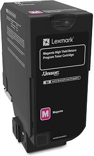 Lexmark LEX74C1HM0 Unison Original Cartridge-Magenta-EAReturn Cartridge, F/CS725, 12, 000 Page Yield, MA Toner