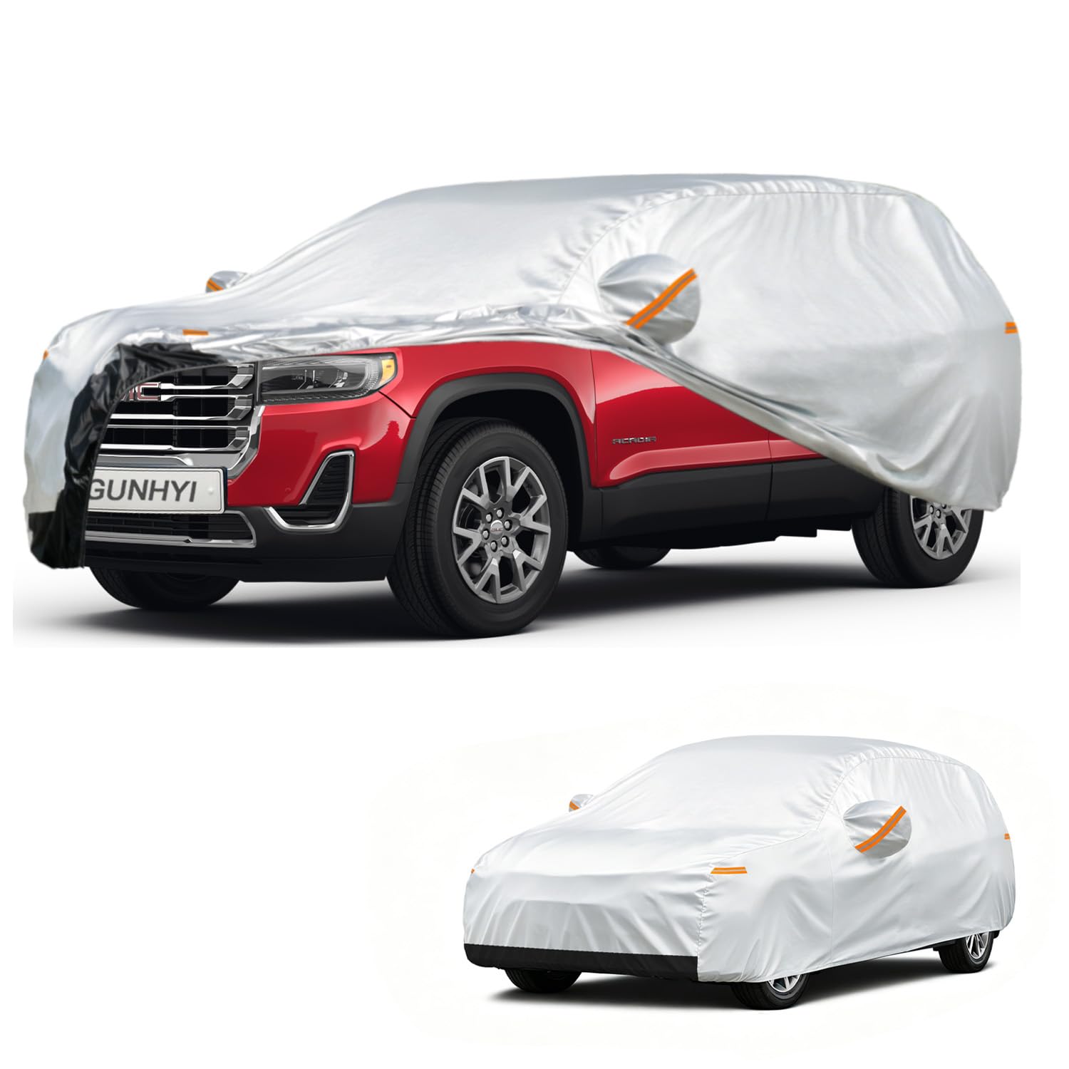 GUNHYI Waterproof SUV Car Cover Custom Fit GMC Acadia (2016-2026) | All-Weather outdoor sun/rain/dust/snow protection, durable breathable Oxford fabric, soft paint-safe, cover for Automobiles.
