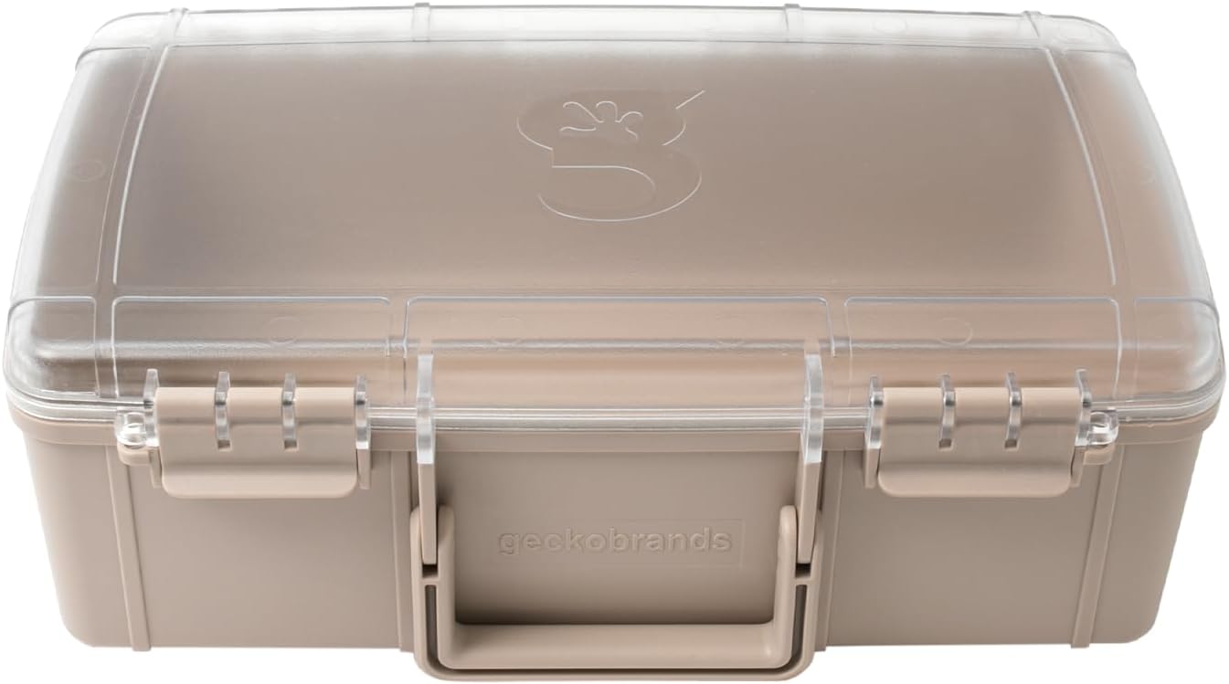 geckobrands Waterproof Dry Box with Silicone Liner – Durable, Dust-Proof, Crush-Proof Storage for Electronics and Gear