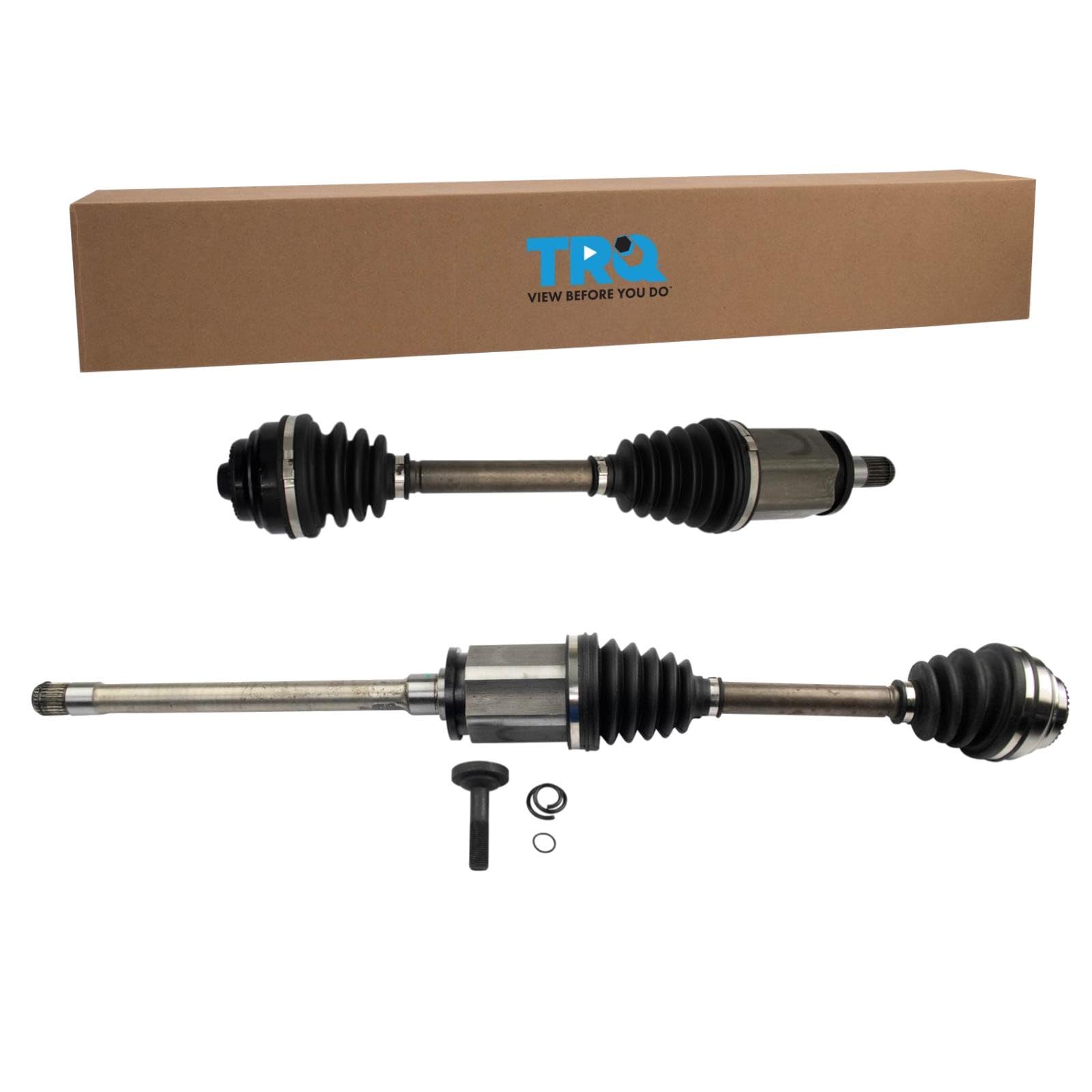 TRQ Front Driver and Passenger Side CV Axle Assembly Set 2 Piece Compatible with 2012-2016 BMW 528i xDrive 2011-2016 535i xDrive 2014-2018 640i xDrive