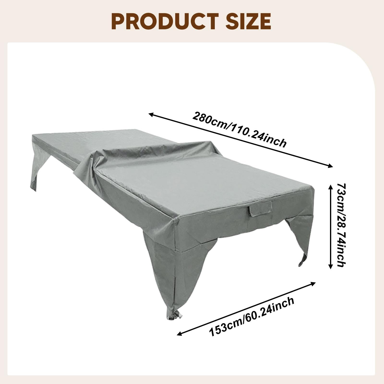 Funda para Mesa de Pong Cubierta de Almacenamiento Tela Oxford 600D Impermeable Resistente Al Desgaste Adecuada para Espacios Cerrados Y Abiertos