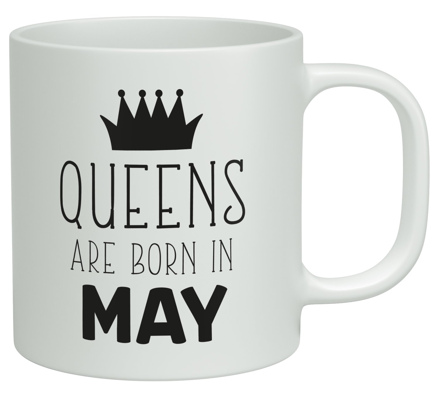 Shopagift Queens are born in May White Birthday 10oz Novelty Gift Mug Cup