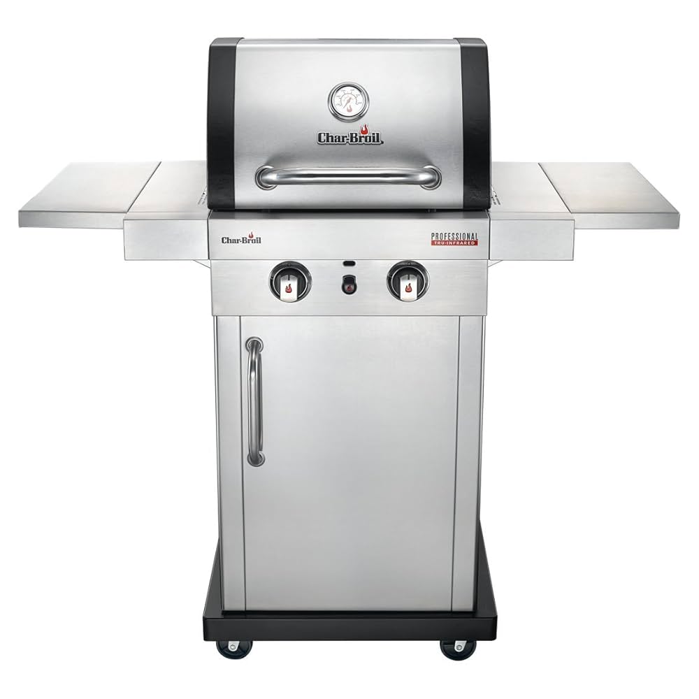 Char-Broil Professional Series 4400S - 4 Burner Gas BBQ Grill With Side Burners - Stainless