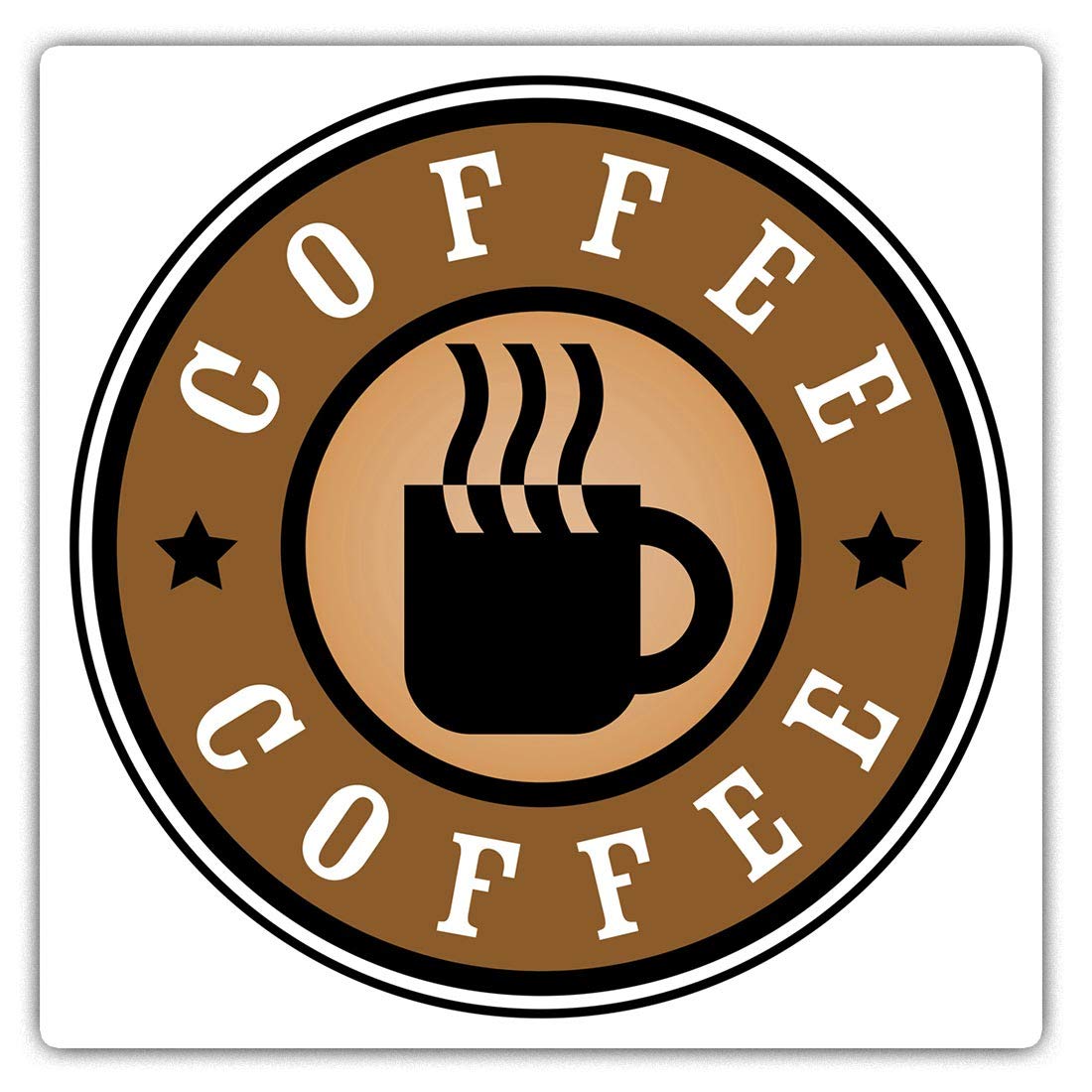 2 x 10cm Square Vinyl Stickers - Coffee Lover Logo Cup Cafe Barista Decals 4523