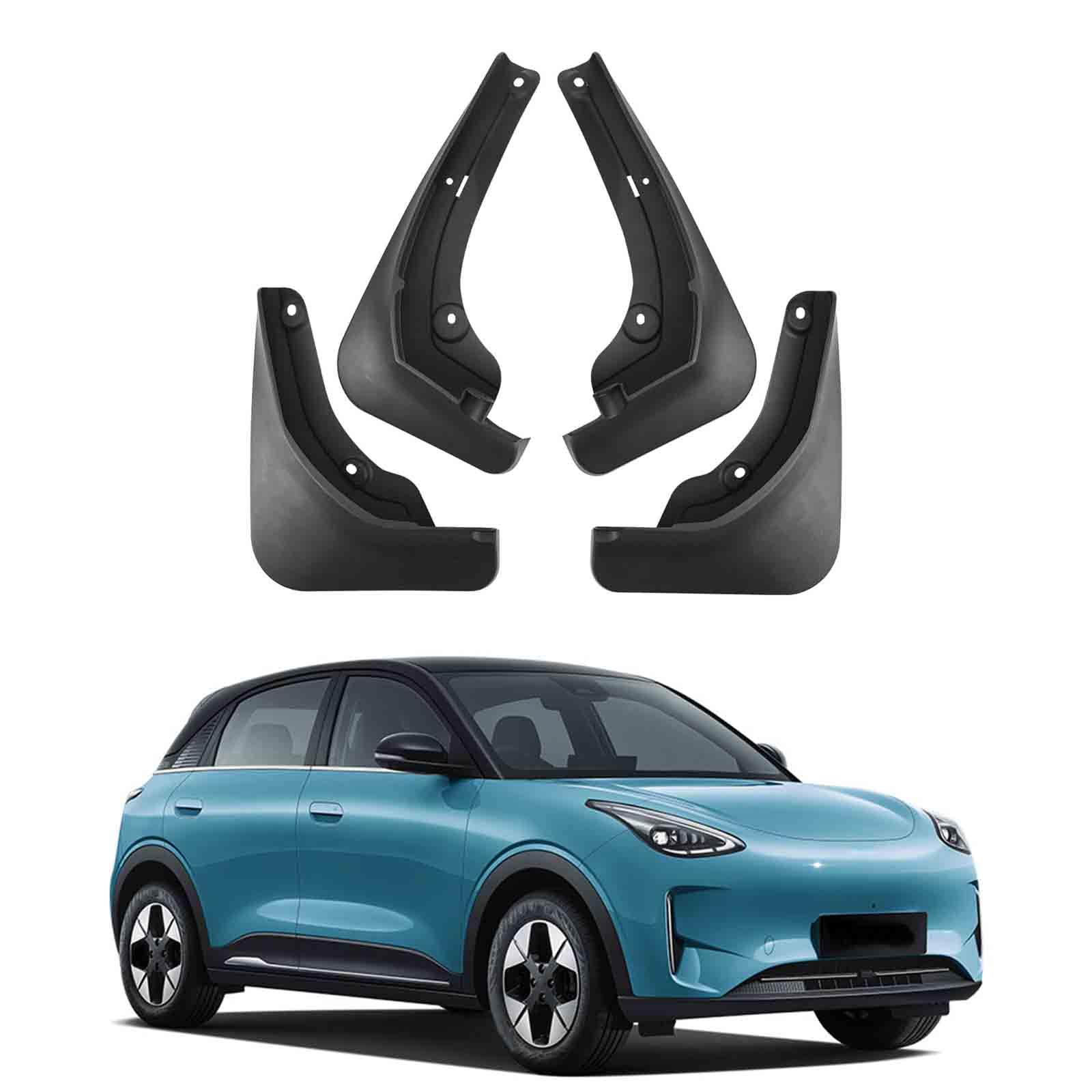 YPSBBHD Car Mud Flaps Fender Splash Guards, Compatible with Geely Xingyuan 2024, Splashproof Exterior Accessories for Car Wheel Protector