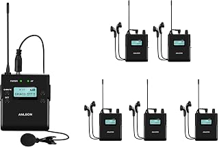 ANLEON MTG-400 Wireless Tour Guide Language Interpretation System Crystal Clear Audio Wireless Lavalier Lapel Microphone System (5)